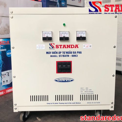 Biến áp tự ngẫu 60KVA Standa 3 pha 380V/220V/200V