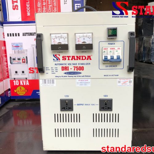 Ổn áp Standa 7.5KVA DRI dải 90V -250V Đa chức năng thế hệ mới