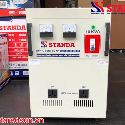 Ổn áp Standa 10KVA dải điện áp 50V -250V thế hệ mới