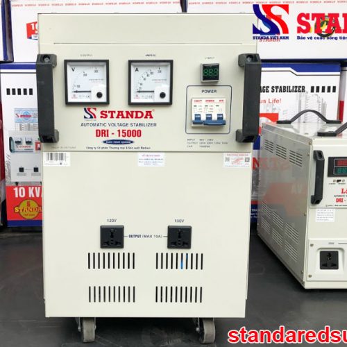 Ổn áp Standa 15KVA DRI dải 90V -250V đa chức năng thế hệ mới dây đồng 100%