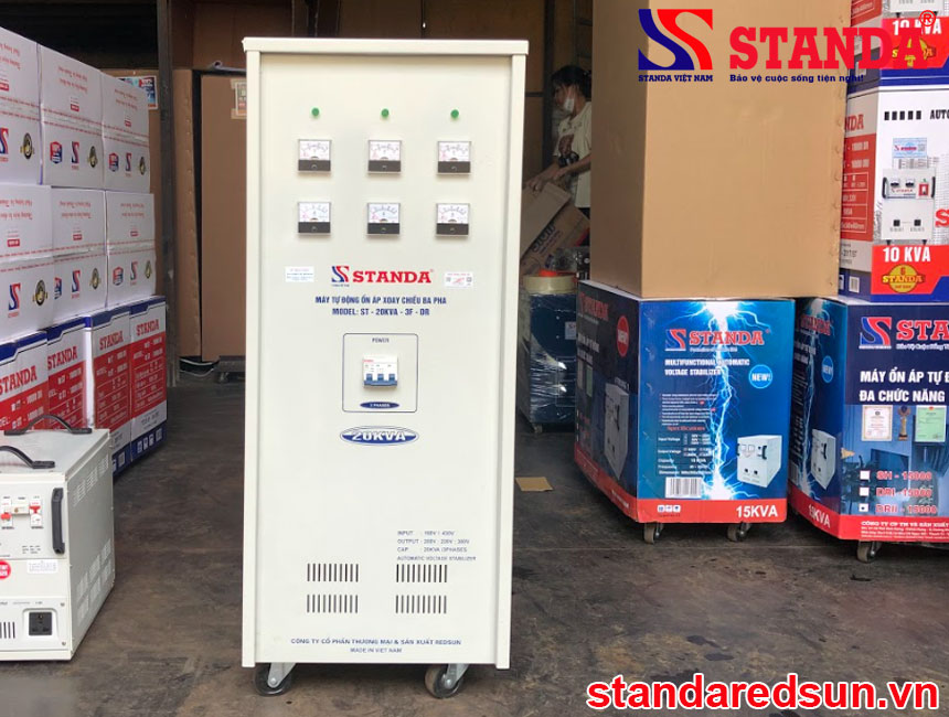 Máy ổn áp Standa 20KVA dải 160V – 430V dây đồng 100%