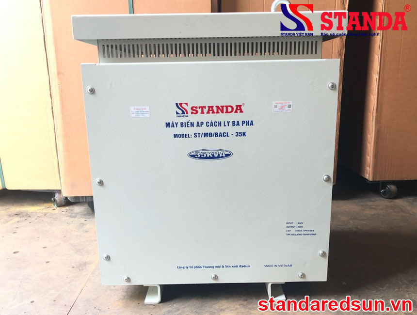 Biến áp cách ly Standa 35KVA dải điện áp 440V – 220V dây đồng